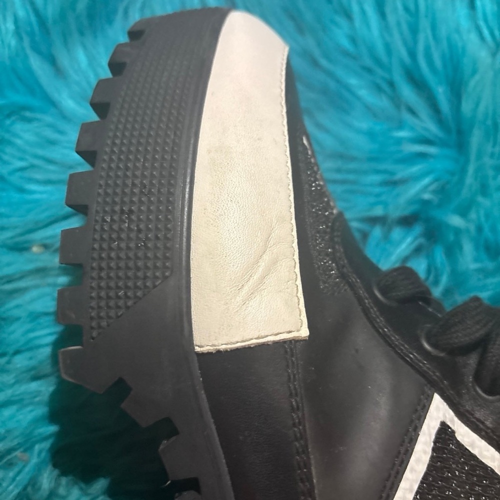 Louis Vuitton black/white leather and mesh laureate platform desert boots - Picture 9 of 12
